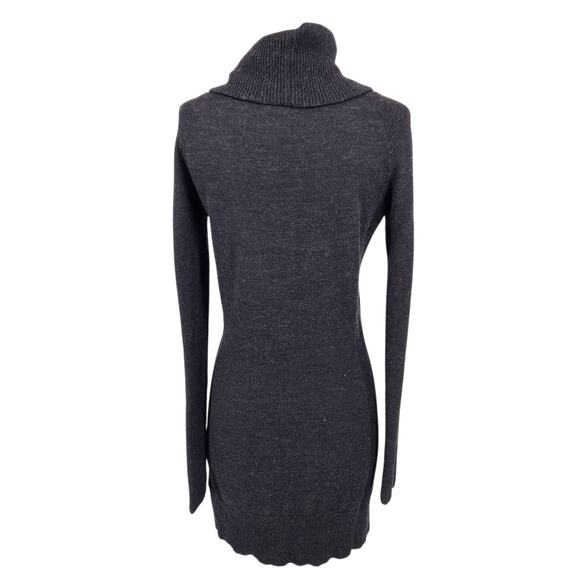Smartwool Gray Merino Wool Sweaterdress – SZ Small - Warm Breathable Turtleneck - Picture 4 of 7